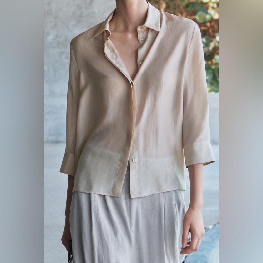 ZARA 100% SILK SHIRT
